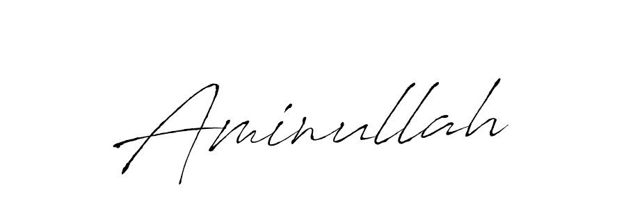 Aminullah stylish signature style. Best Handwritten Sign (Antro_Vectra) for my name. Handwritten Signature Collection Ideas for my name Aminullah. Aminullah signature style 6 images and pictures png