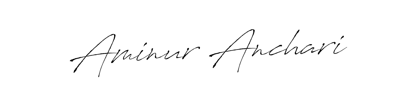 Similarly Antro_Vectra is the best handwritten signature design. Signature creator online .You can use it as an online autograph creator for name Aminur Anchari. Aminur Anchari signature style 6 images and pictures png