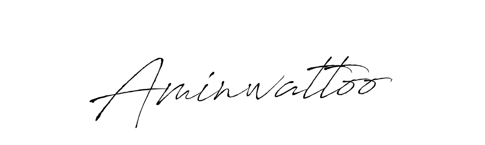 Make a beautiful signature design for name Aminwattoo. With this signature (Antro_Vectra) style, you can create a handwritten signature for free. Aminwattoo signature style 6 images and pictures png