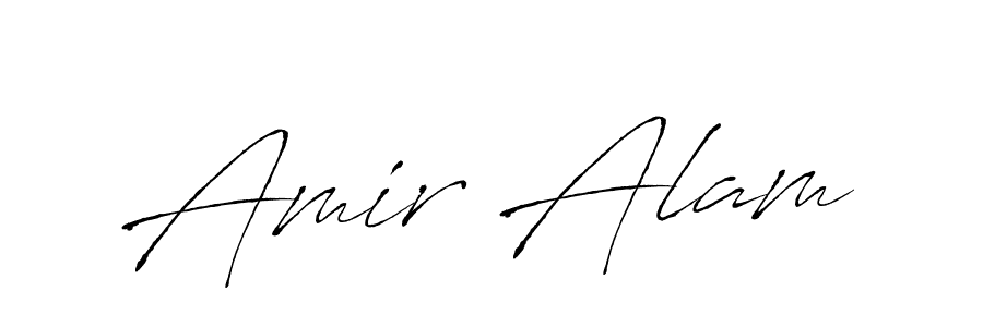 Make a beautiful signature design for name Amir Alam. With this signature (Antro_Vectra) style, you can create a handwritten signature for free. Amir Alam signature style 6 images and pictures png