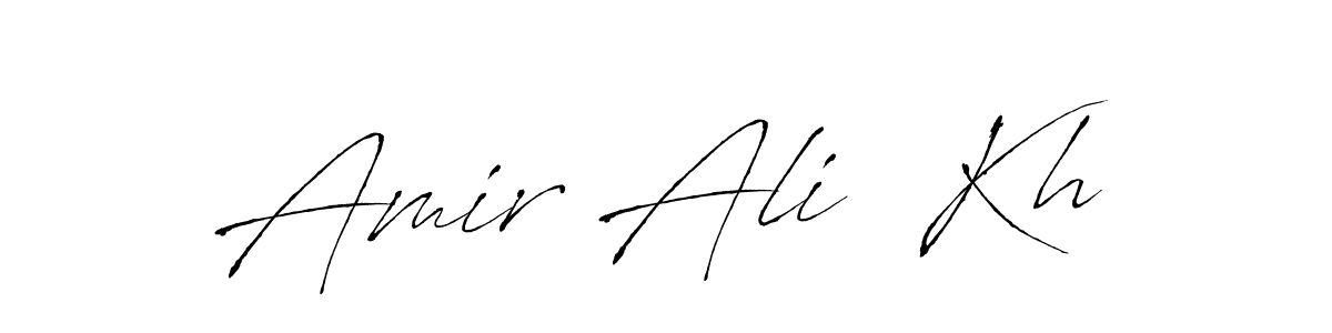 Create a beautiful signature design for name Amir Ali  Kh. With this signature (Antro_Vectra) fonts, you can make a handwritten signature for free. Amir Ali  Kh signature style 6 images and pictures png