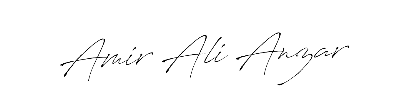 Make a short Amir Ali Anzar signature style. Manage your documents anywhere anytime using Antro_Vectra. Create and add eSignatures, submit forms, share and send files easily. Amir Ali Anzar signature style 6 images and pictures png