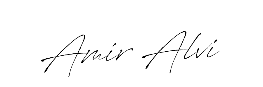 How to make Amir Alvi name signature. Use Antro_Vectra style for creating short signs online. This is the latest handwritten sign. Amir Alvi signature style 6 images and pictures png