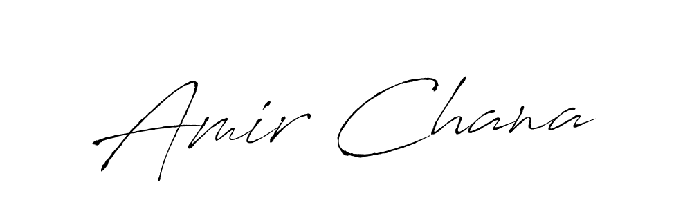 Make a beautiful signature design for name Amir Chana. With this signature (Antro_Vectra) style, you can create a handwritten signature for free. Amir Chana signature style 6 images and pictures png