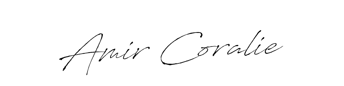 You should practise on your own different ways (Antro_Vectra) to write your name (Amir Coralie) in signature. don't let someone else do it for you. Amir Coralie signature style 6 images and pictures png