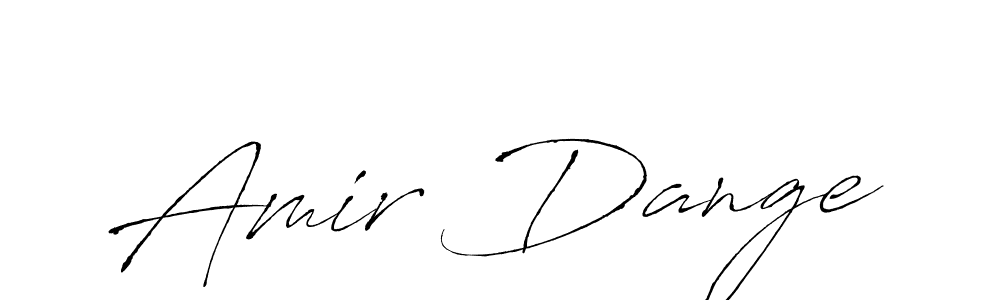 Make a beautiful signature design for name Amir Dange. With this signature (Antro_Vectra) style, you can create a handwritten signature for free. Amir Dange signature style 6 images and pictures png