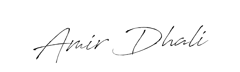 Make a beautiful signature design for name Amir Dhali. With this signature (Antro_Vectra) style, you can create a handwritten signature for free. Amir Dhali signature style 6 images and pictures png