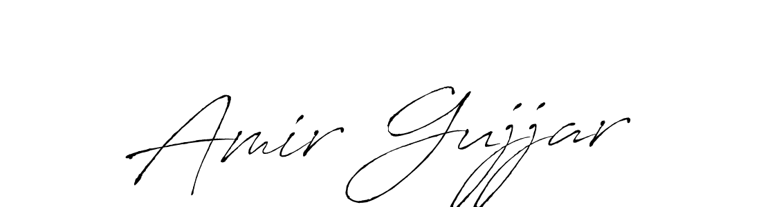 Design your own signature with our free online signature maker. With this signature software, you can create a handwritten (Antro_Vectra) signature for name Amir Gujjar. Amir Gujjar signature style 6 images and pictures png