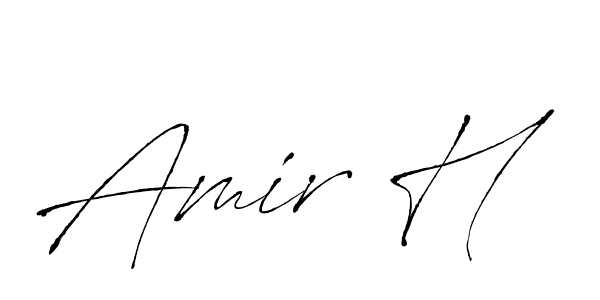 Make a beautiful signature design for name Amir H. With this signature (Antro_Vectra) style, you can create a handwritten signature for free. Amir H signature style 6 images and pictures png