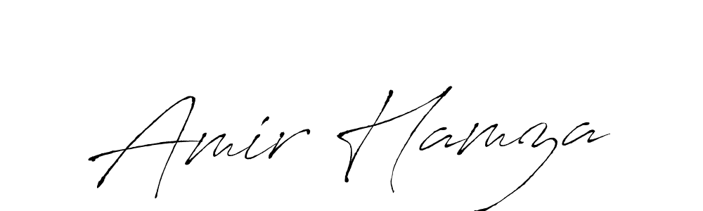Make a beautiful signature design for name Amir Hamza. With this signature (Antro_Vectra) style, you can create a handwritten signature for free. Amir Hamza signature style 6 images and pictures png
