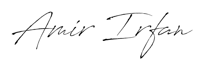 Use a signature maker to create a handwritten signature online. With this signature software, you can design (Antro_Vectra) your own signature for name Amir Irfan. Amir Irfan signature style 6 images and pictures png
