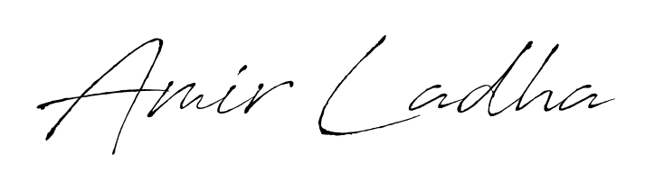 Discover how Amir Ladha looks in an executive cursive font (Antro_Vectra). Perfect for legal documents, invoices, and certificates. Amir Ladha signature style 6 images and pictures png