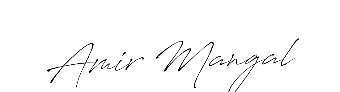 Design your own signature with our free online signature maker. With this signature software, you can create a handwritten (Antro_Vectra) signature for name Amir Mangal. Amir Mangal signature style 6 images and pictures png