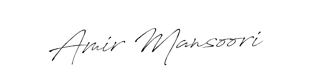 The best way (Antro_Vectra) to make a short signature is to pick only two or three words in your name. The name Amir Mansoori include a total of six letters. For converting this name. Amir Mansoori signature style 6 images and pictures png