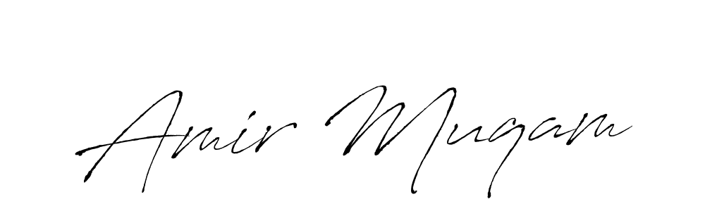 How to make Amir Muqam name signature. Use Antro_Vectra style for creating short signs online. This is the latest handwritten sign. Amir Muqam signature style 6 images and pictures png
