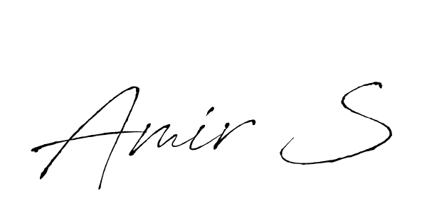 It looks lik you need a new signature style for name Amir S. Design unique handwritten (Antro_Vectra) signature with our free signature maker in just a few clicks. Amir S signature style 6 images and pictures png