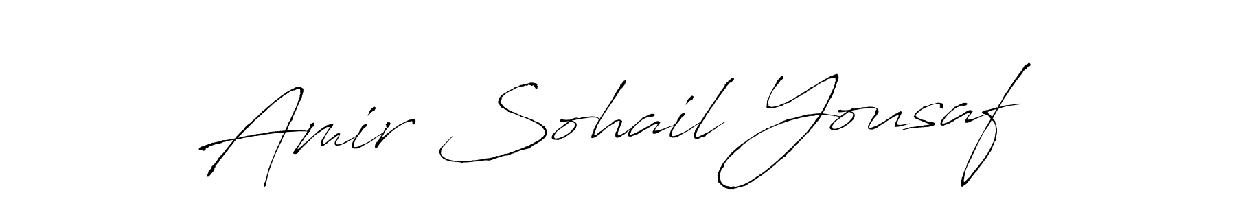 Create a beautiful signature design for name Amir Sohail Yousaf. With this signature (Antro_Vectra) fonts, you can make a handwritten signature for free. Amir Sohail Yousaf signature style 6 images and pictures png