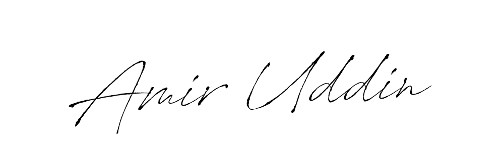 Create a beautiful signature design for name Amir Uddin. With this signature (Antro_Vectra) fonts, you can make a handwritten signature for free. Amir Uddin signature style 6 images and pictures png