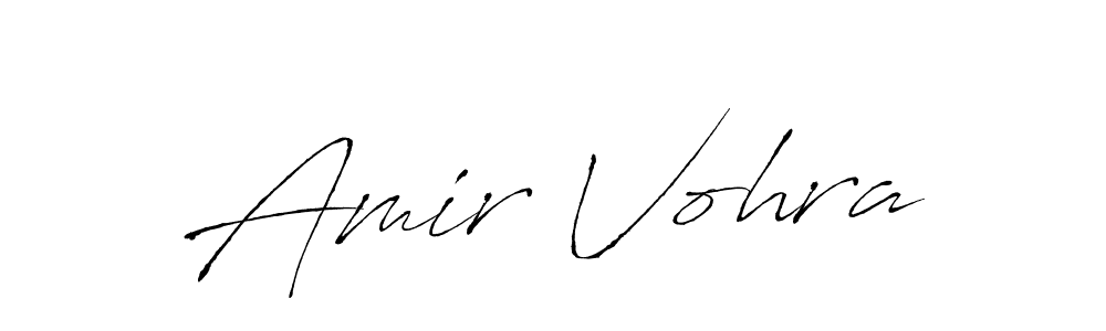Create a beautiful signature design for name Amir Vohra. With this signature (Antro_Vectra) fonts, you can make a handwritten signature for free. Amir Vohra signature style 6 images and pictures png