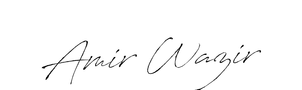 Use a signature maker to create a handwritten signature online. With this signature software, you can design (Antro_Vectra) your own signature for name Amir Wazir. Amir Wazir signature style 6 images and pictures png