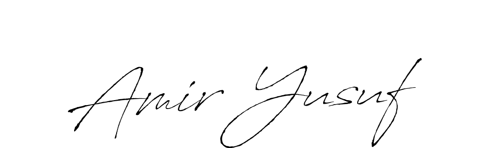 Design your own signature with our free online signature maker. With this signature software, you can create a handwritten (Antro_Vectra) signature for name Amir Yusuf. Amir Yusuf signature style 6 images and pictures png