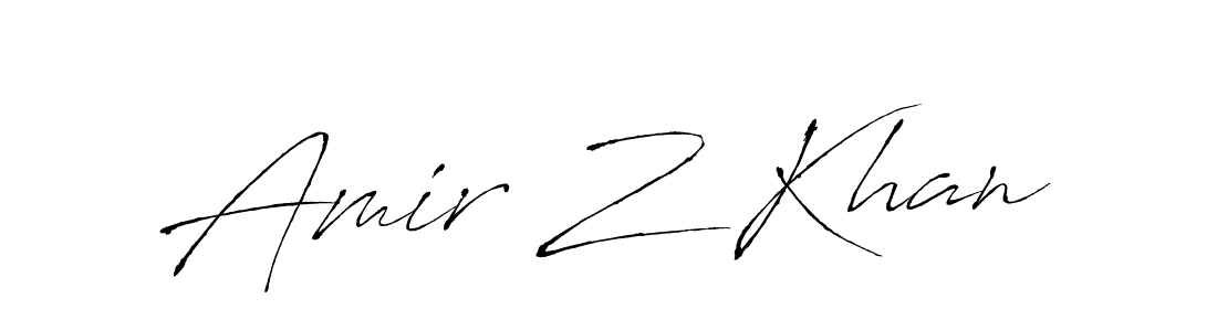 The best way (Antro_Vectra) to make a short signature is to pick only two or three words in your name. The name Amir Z Khan include a total of six letters. For converting this name. Amir Z Khan signature style 6 images and pictures png