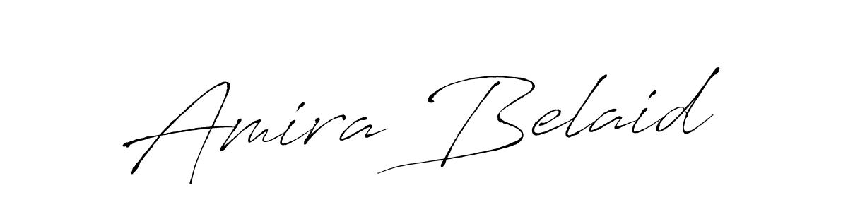 The best way (Antro_Vectra) to make a short signature is to pick only two or three words in your name. The name Amira Belaid include a total of six letters. For converting this name. Amira Belaid signature style 6 images and pictures png