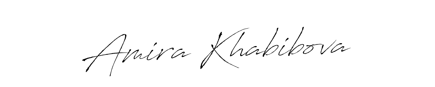 Amira Khabibova stylish signature style. Best Handwritten Sign (Antro_Vectra) for my name. Handwritten Signature Collection Ideas for my name Amira Khabibova. Amira Khabibova signature style 6 images and pictures png