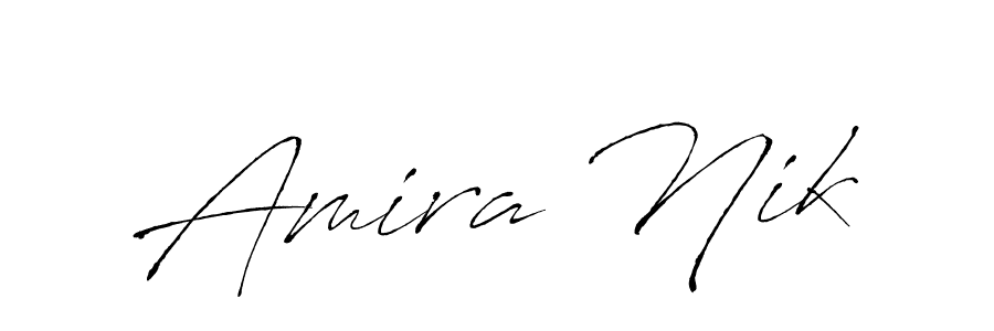 Similarly Antro_Vectra is the best handwritten signature design. Signature creator online .You can use it as an online autograph creator for name Amira Nik. Amira Nik signature style 6 images and pictures png