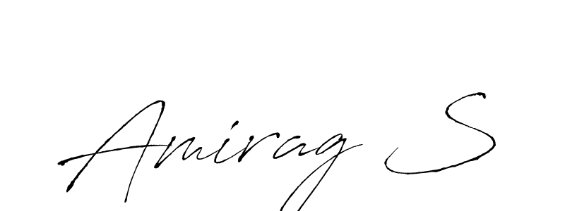 Design your own signature with our free online signature maker. With this signature software, you can create a handwritten (Antro_Vectra) signature for name Amirag S. Amirag S signature style 6 images and pictures png