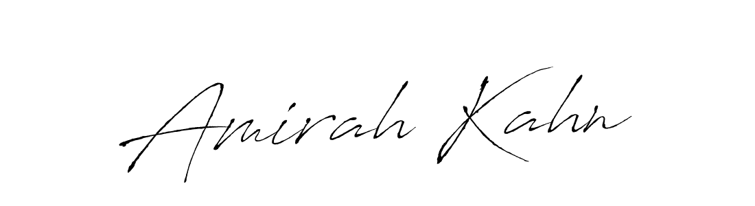 Amirah Kahn stylish signature style. Best Handwritten Sign (Antro_Vectra) for my name. Handwritten Signature Collection Ideas for my name Amirah Kahn. Amirah Kahn signature style 6 images and pictures png