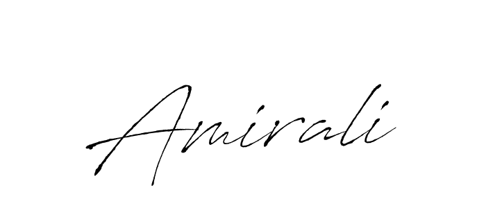 How to make Amirali signature? Antro_Vectra is a professional autograph style. Create handwritten signature for Amirali name. Amirali signature style 6 images and pictures png