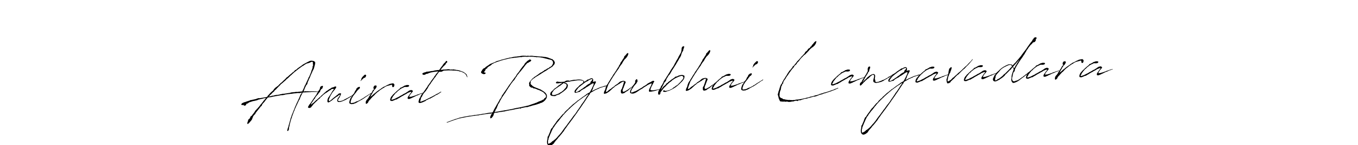 Create a beautiful signature design for name Amirat Boghubhai Langavadara. With this signature (Antro_Vectra) fonts, you can make a handwritten signature for free. Amirat Boghubhai Langavadara signature style 6 images and pictures png