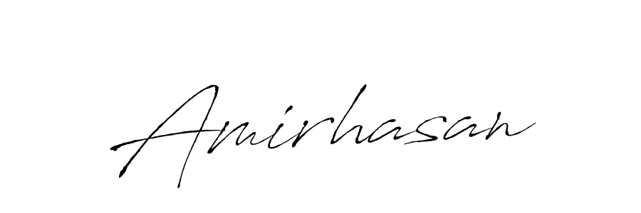 How to make Amirhasan name signature. Use Antro_Vectra style for creating short signs online. This is the latest handwritten sign. Amirhasan signature style 6 images and pictures png