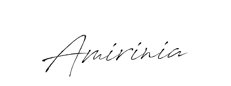 Make a beautiful signature design for name Amirinia. With this signature (Antro_Vectra) style, you can create a handwritten signature for free. Amirinia signature style 6 images and pictures png