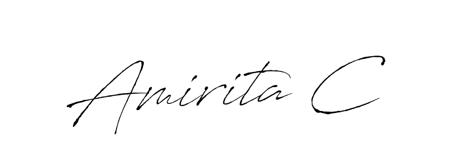 Antro_Vectra is a professional signature style that is perfect for those who want to add a touch of class to their signature. It is also a great choice for those who want to make their signature more unique. Get Amirita C name to fancy signature for free. Amirita C signature style 6 images and pictures png