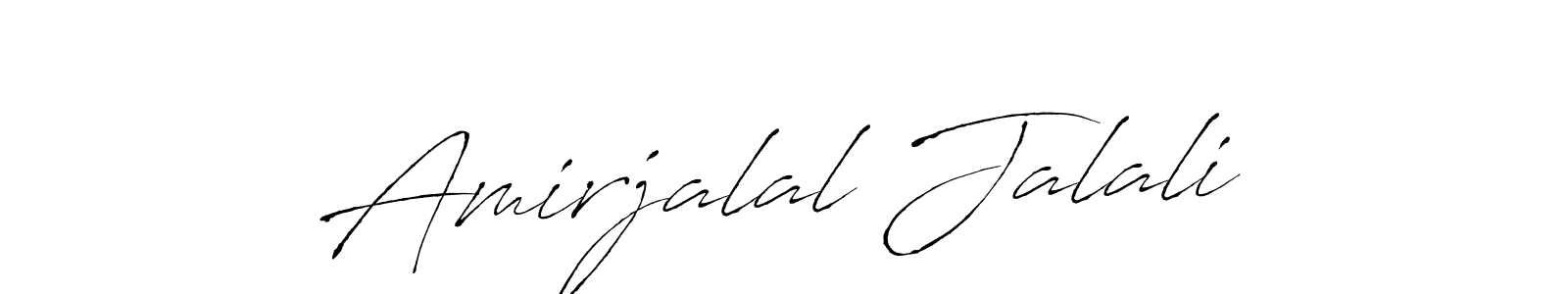 How to make Amirjalal Jalali name signature. Use Antro_Vectra style for creating short signs online. This is the latest handwritten sign. Amirjalal Jalali signature style 6 images and pictures png