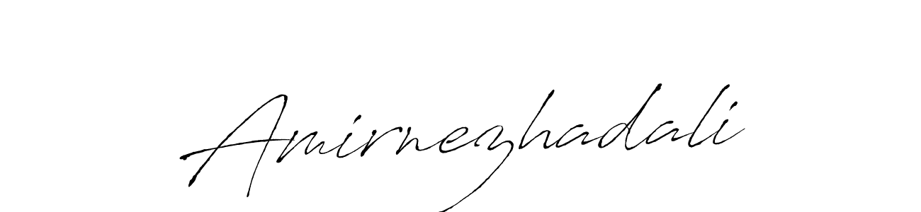It looks lik you need a new signature style for name Amirnezhadali. Design unique handwritten (Antro_Vectra) signature with our free signature maker in just a few clicks. Amirnezhadali signature style 6 images and pictures png