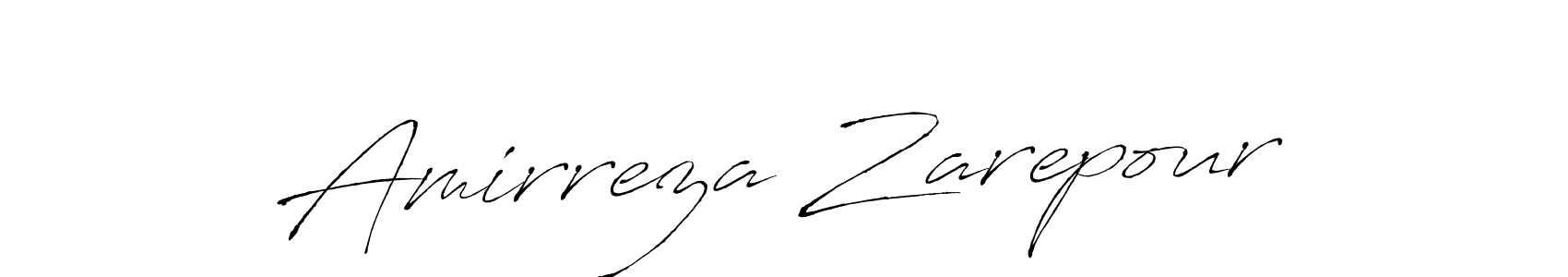 Make a short Amirreza Zarepour signature style. Manage your documents anywhere anytime using Antro_Vectra. Create and add eSignatures, submit forms, share and send files easily. Amirreza Zarepour signature style 6 images and pictures png