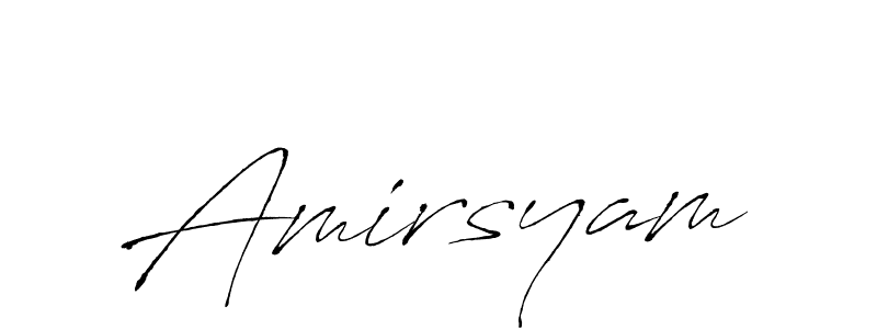 Make a beautiful signature design for name Amirsyam. With this signature (Antro_Vectra) style, you can create a handwritten signature for free. Amirsyam signature style 6 images and pictures png