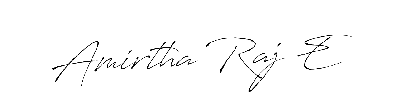 This is the best signature style for the Amirtha Raj E name. Also you like these signature font (Antro_Vectra). Mix name signature. Amirtha Raj E signature style 6 images and pictures png