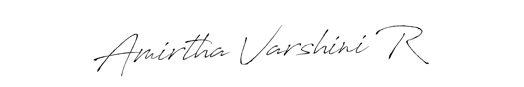 Make a beautiful signature design for name Amirtha Varshini R. With this signature (Antro_Vectra) style, you can create a handwritten signature for free. Amirtha Varshini R signature style 6 images and pictures png