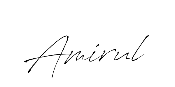 Make a beautiful signature design for name Amirul. With this signature (Antro_Vectra) style, you can create a handwritten signature for free. Amirul signature style 6 images and pictures png