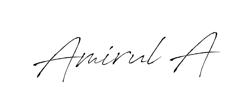 Antro_Vectra is a professional signature style that is perfect for those who want to add a touch of class to their signature. It is also a great choice for those who want to make their signature more unique. Get Amirul A name to fancy signature for free. Amirul A signature style 6 images and pictures png
