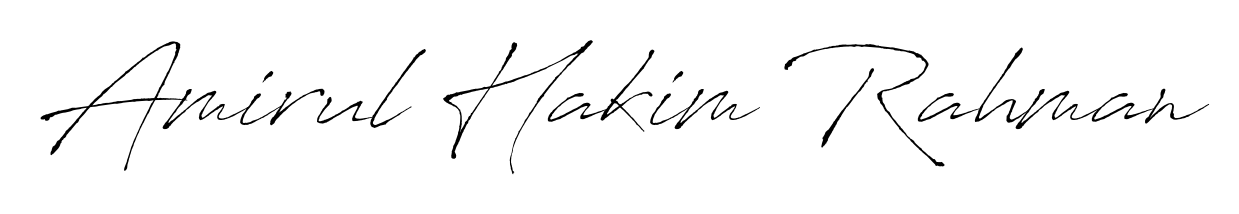 Master the art of signing with Amirul Hakim Rahman written in fluent Antro_Vectra script. A great template to practice and refine your handwriting. Amirul Hakim Rahman signature style 6 images and pictures png