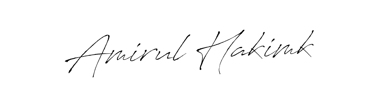 Amirul Hakimk stylish signature style. Best Handwritten Sign (Antro_Vectra) for my name. Handwritten Signature Collection Ideas for my name Amirul Hakimk. Amirul Hakimk signature style 6 images and pictures png