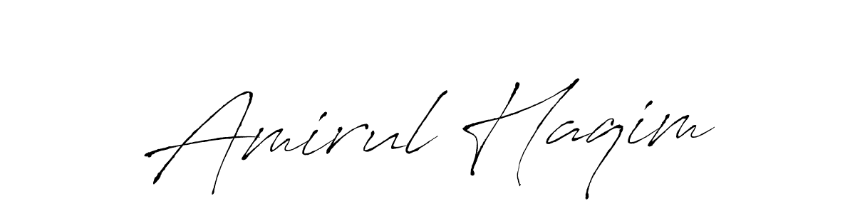 This is the best signature style for the Amirul Haqim name. Also you like these signature font (Antro_Vectra). Mix name signature. Amirul Haqim signature style 6 images and pictures png
