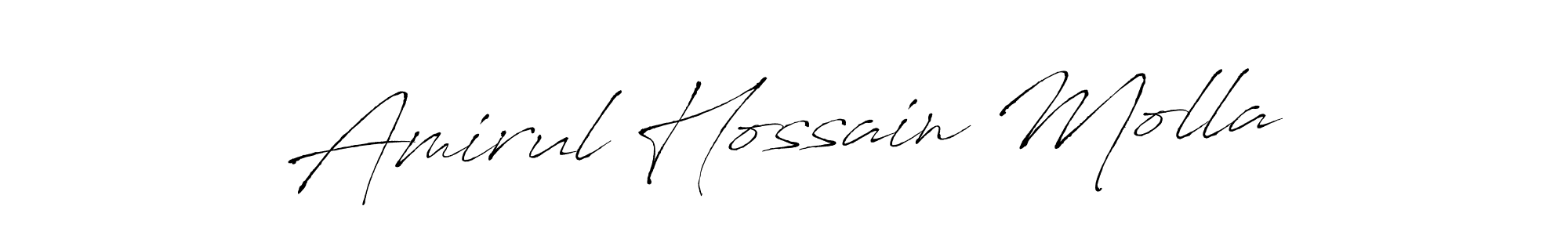 Amirul Hossain Molla stylish signature style. Best Handwritten Sign (Antro_Vectra) for my name. Handwritten Signature Collection Ideas for my name Amirul Hossain Molla. Amirul Hossain Molla signature style 6 images and pictures png