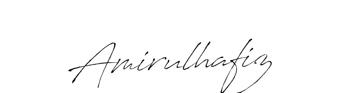 How to make Amirulhafiz name signature. Use Antro_Vectra style for creating short signs online. This is the latest handwritten sign. Amirulhafiz signature style 6 images and pictures png