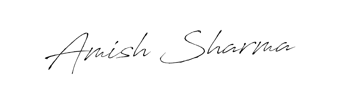 How to make Amish Sharma name signature. Use Antro_Vectra style for creating short signs online. This is the latest handwritten sign. Amish Sharma signature style 6 images and pictures png